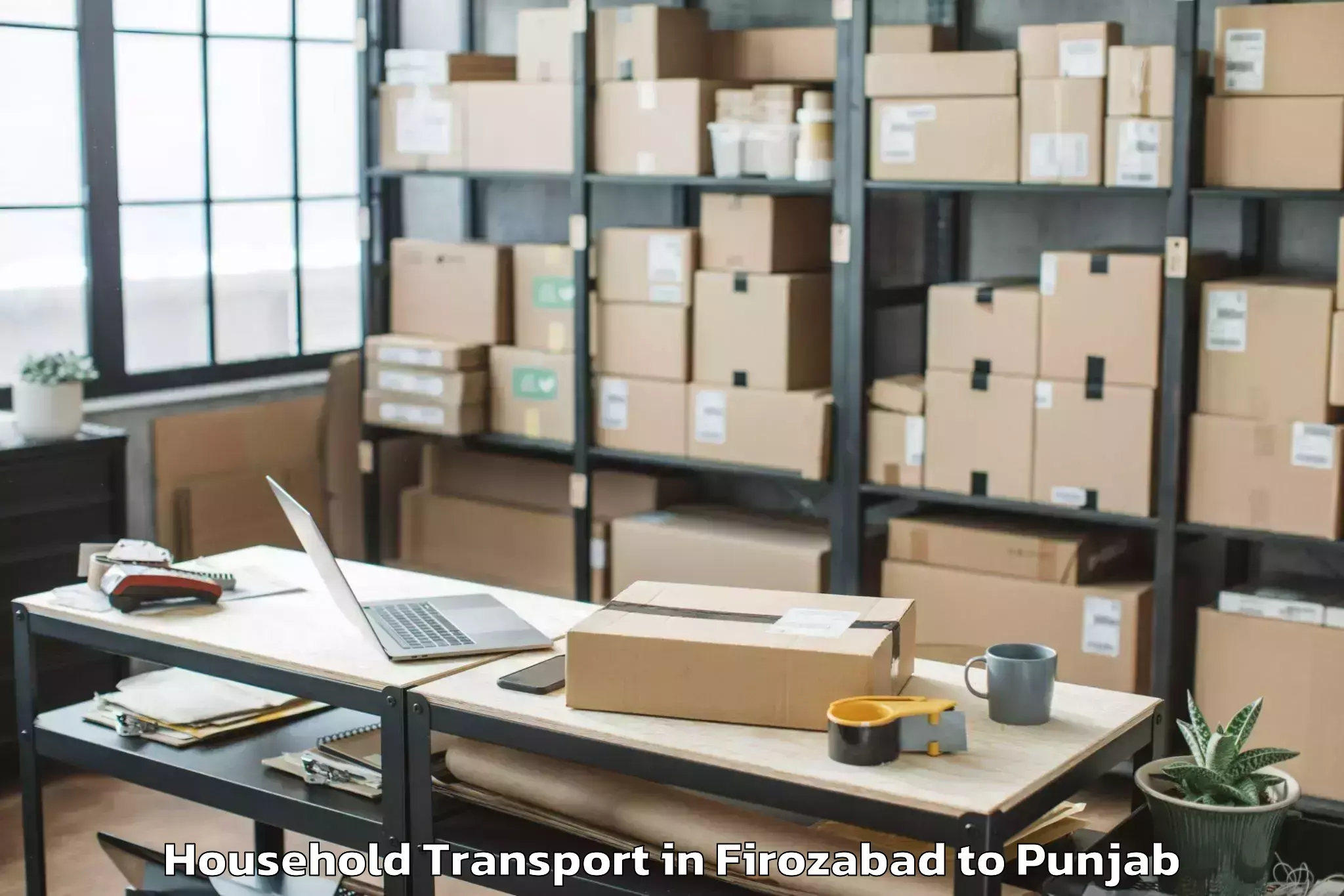 Book Firozabad to Begowal Household Transport